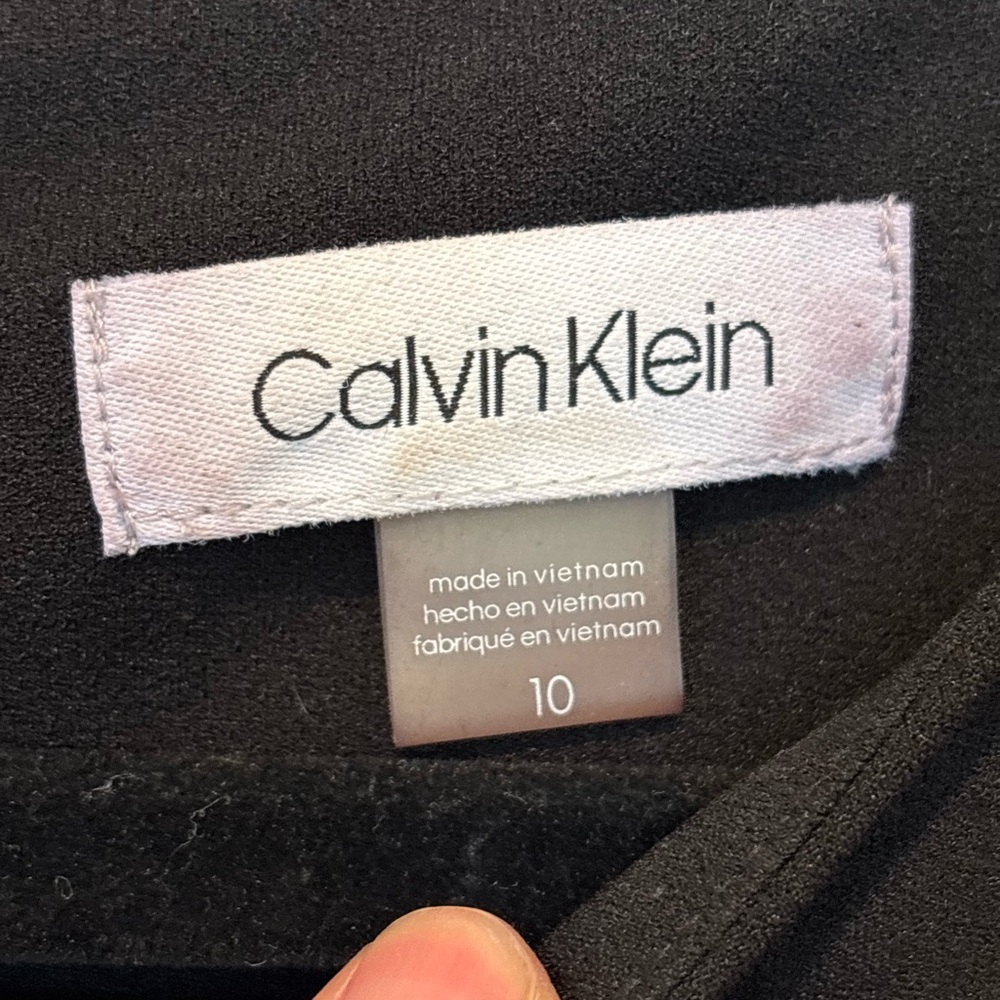 Calvin Klein Black Long-Sleeve Belted Sheath Dress 198 - Picture 3 of 5